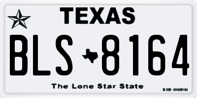 TX license plate BLS8164