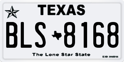 TX license plate BLS8168
