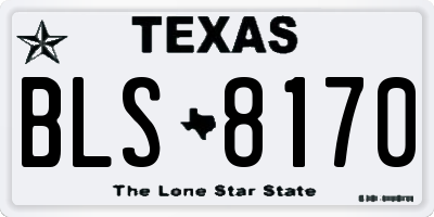 TX license plate BLS8170