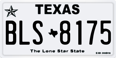 TX license plate BLS8175