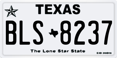 TX license plate BLS8237