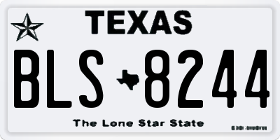 TX license plate BLS8244