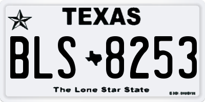 TX license plate BLS8253
