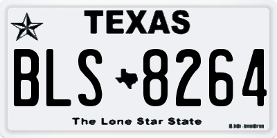 TX license plate BLS8264