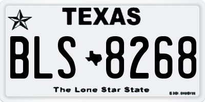 TX license plate BLS8268