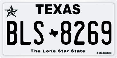 TX license plate BLS8269