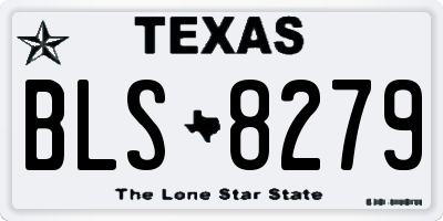 TX license plate BLS8279