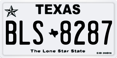 TX license plate BLS8287