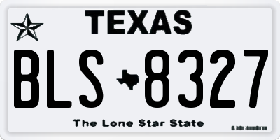 TX license plate BLS8327