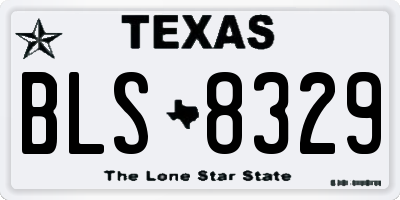 TX license plate BLS8329