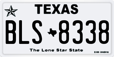 TX license plate BLS8338