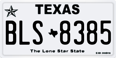 TX license plate BLS8385