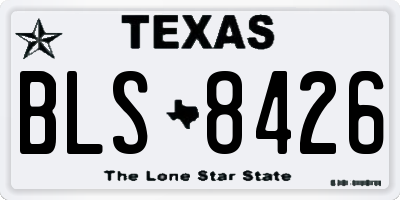 TX license plate BLS8426