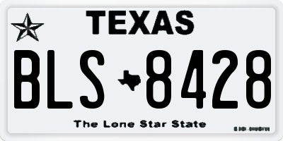 TX license plate BLS8428