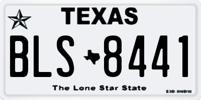 TX license plate BLS8441