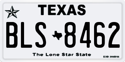 TX license plate BLS8462