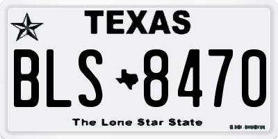 TX license plate BLS8470