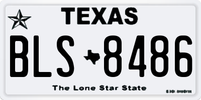 TX license plate BLS8486