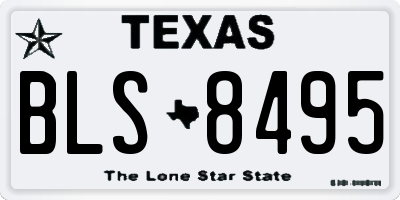 TX license plate BLS8495