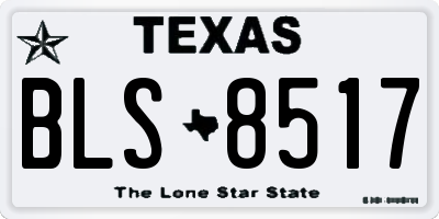 TX license plate BLS8517