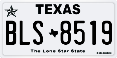TX license plate BLS8519