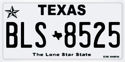 TX license plate BLS8525