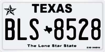 TX license plate BLS8528