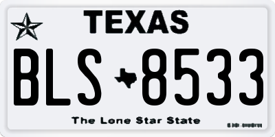 TX license plate BLS8533