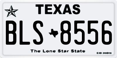 TX license plate BLS8556