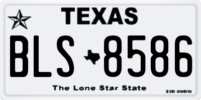 TX license plate BLS8586