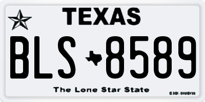 TX license plate BLS8589