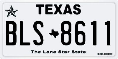 TX license plate BLS8611