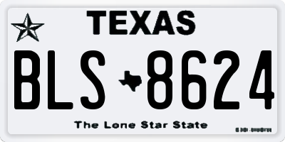 TX license plate BLS8624