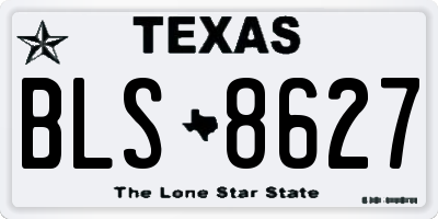 TX license plate BLS8627