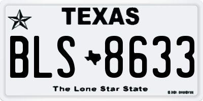 TX license plate BLS8633