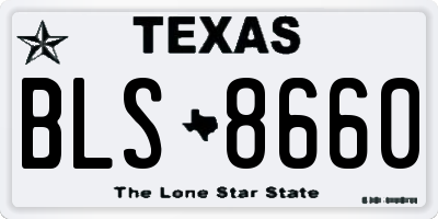 TX license plate BLS8660