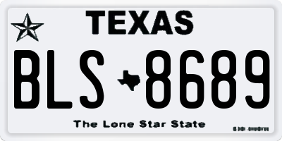 TX license plate BLS8689