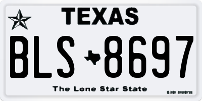 TX license plate BLS8697