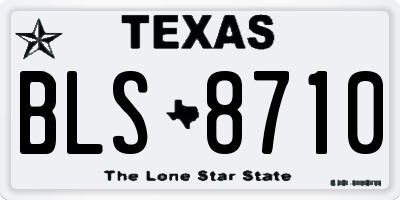 TX license plate BLS8710