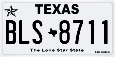 TX license plate BLS8711