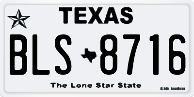 TX license plate BLS8716
