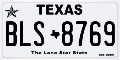 TX license plate BLS8769