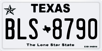 TX license plate BLS8790