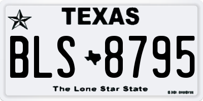TX license plate BLS8795