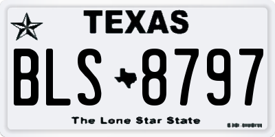 TX license plate BLS8797