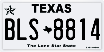 TX license plate BLS8814