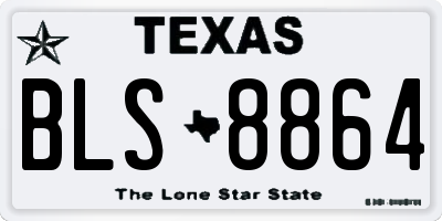 TX license plate BLS8864