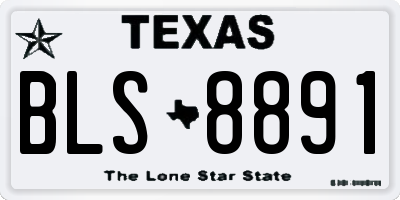TX license plate BLS8891