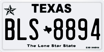 TX license plate BLS8894