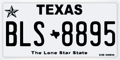 TX license plate BLS8895